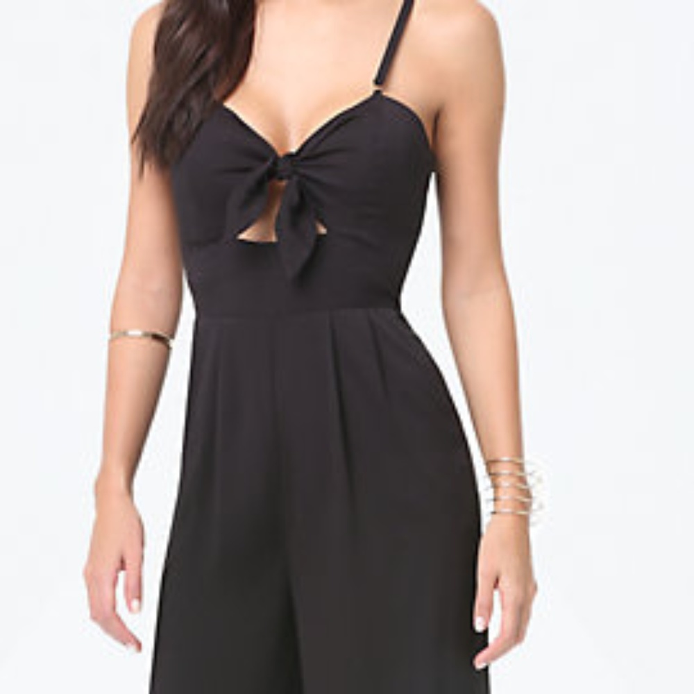 Bebe Black Maxi wide leg women’s Jumpsuit